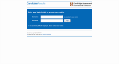 Desktop Screenshot of myresults.cie.org.uk