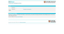 Desktop Screenshot of direct.cie.org.uk